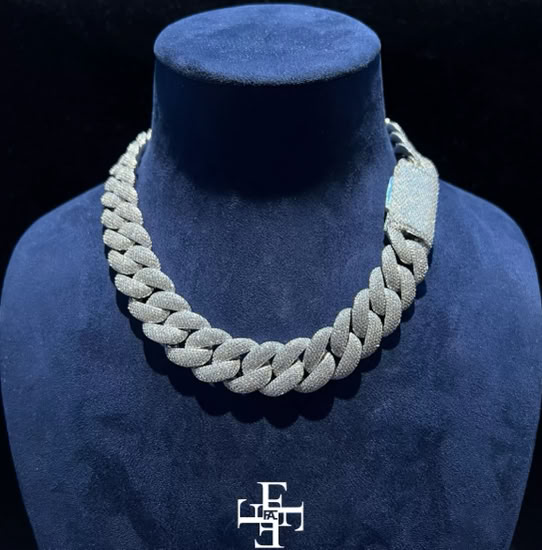 Buy Moissanite Diamond VVS D Six-Row Miami Chain 925 Silver 