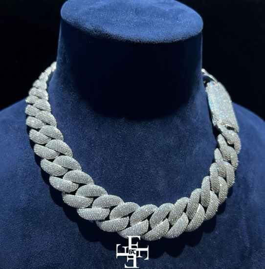 Buy Moissanite Diamond VVS D Six-Row Miami Chain 925 Silver 