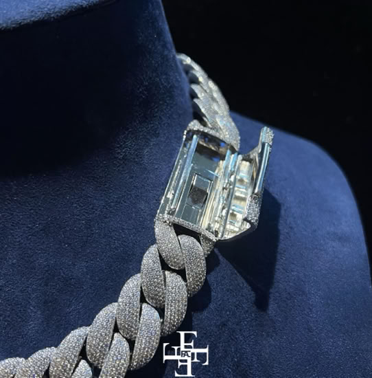 Buy Moissanite Diamond VVS D Six-Row Miami Chain 925 Silver 